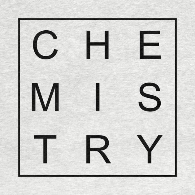 minimalist and simple design chemistry white word by Typography Dose